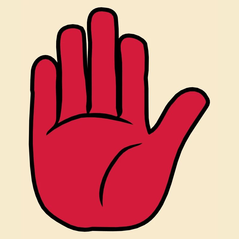 Stop Hand Zeichen
