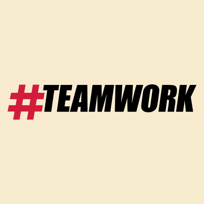 Hashtag Teamwork Logo Design Crew Freunde Gruppe B