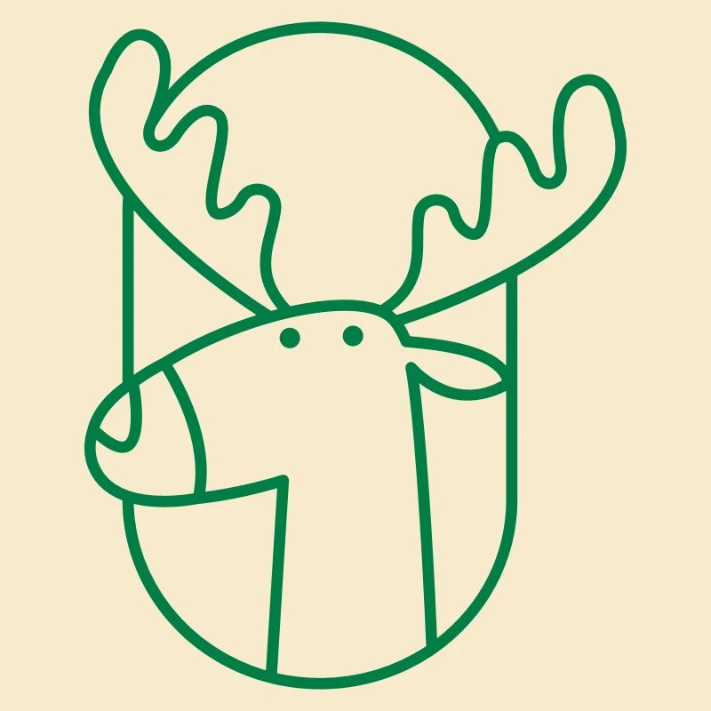 Sitting up moose head