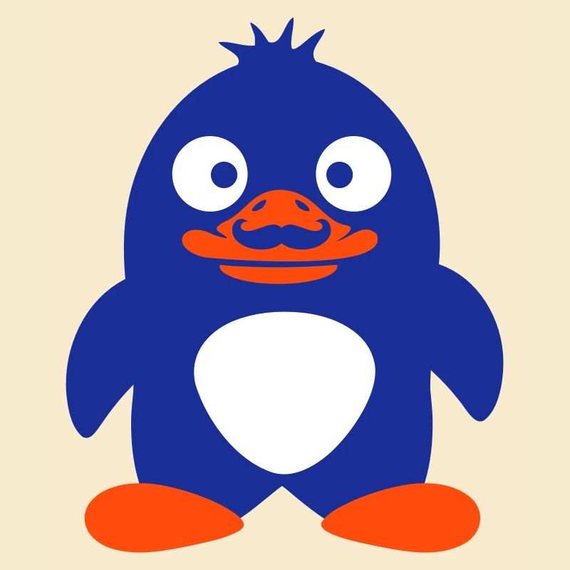 Pinguin Schnurrbart Sir Mr. Herr Mustache Bart