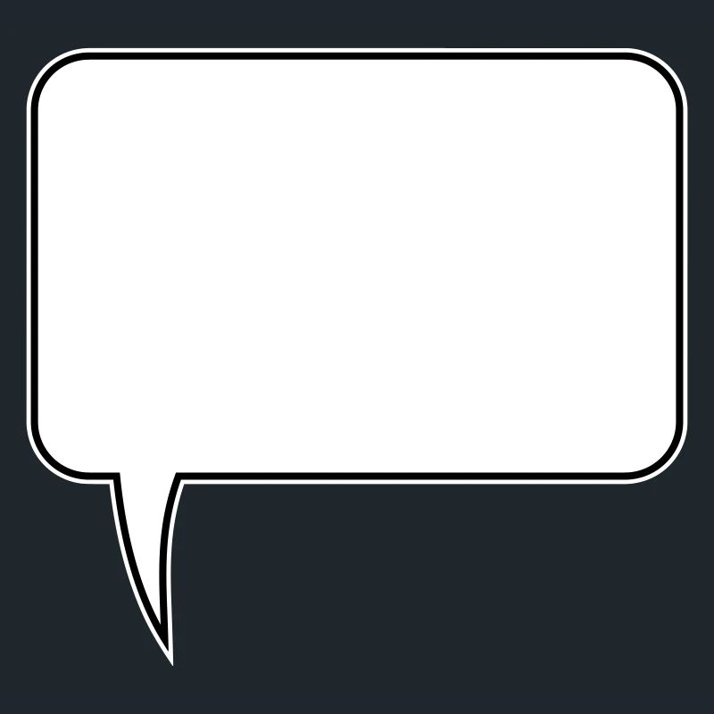 Conception rectangulaire de bulle de dialogue