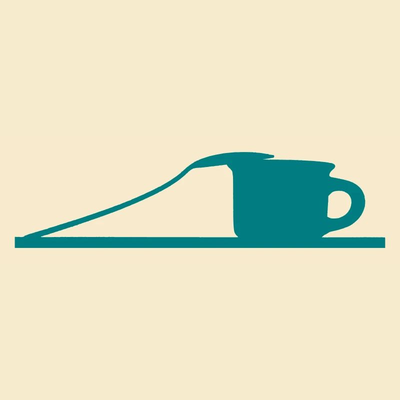 Spoon resting on cup - vector