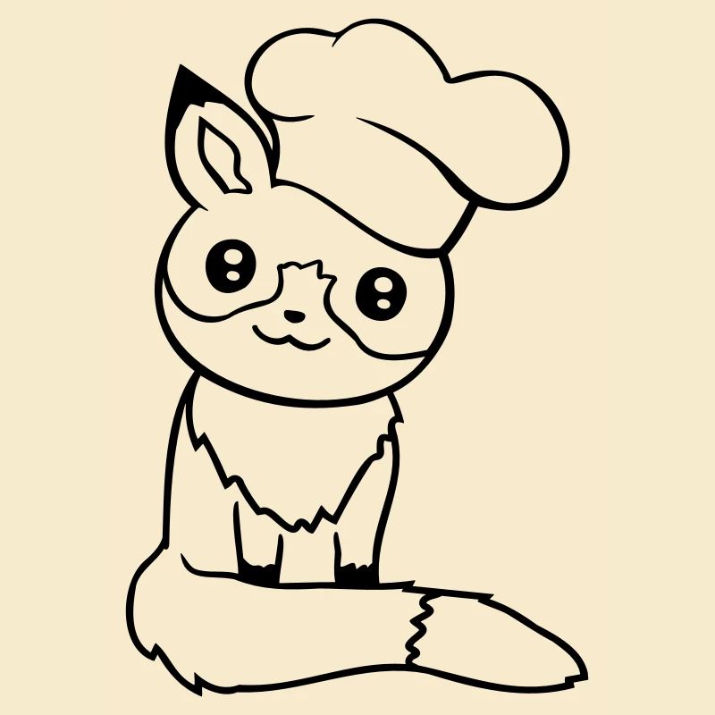 Fox Chef's Hat Chef Cooking Restaurant Kitchen