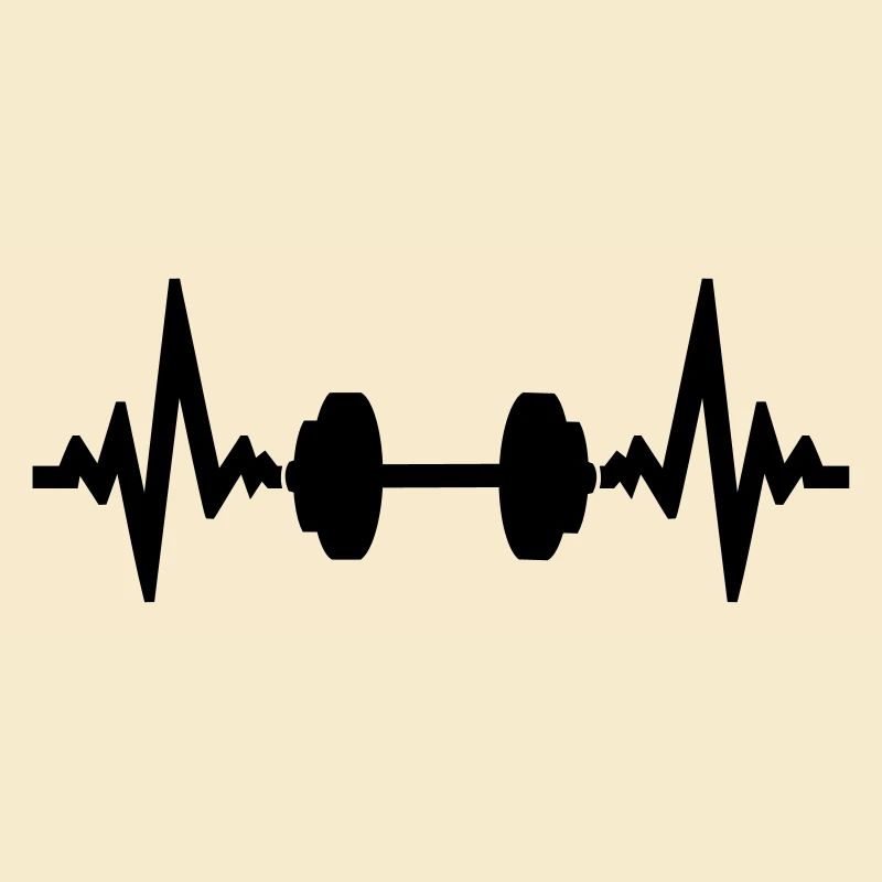 puls frequenz hantel cool design herzschlag train