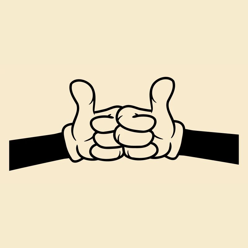 Brofist pouce levé bande dessinée