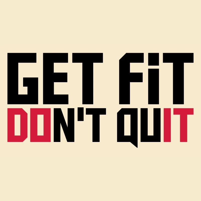 do it get fit dont quit logo design cool trainiere