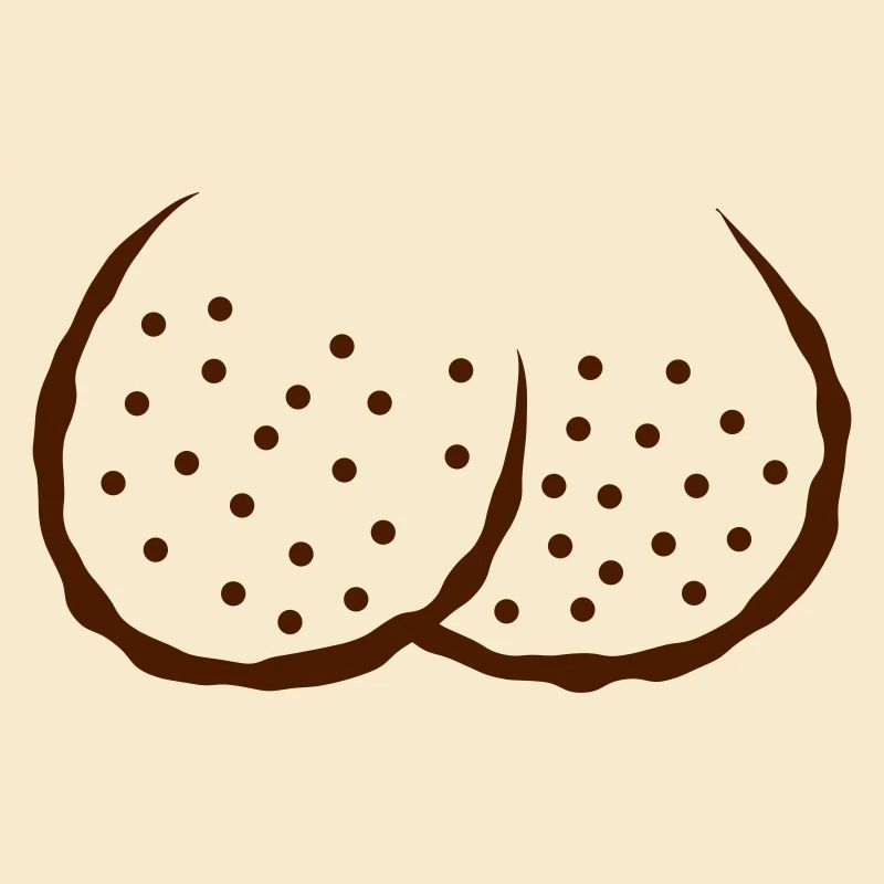 Comic rasierte Eier Hoden