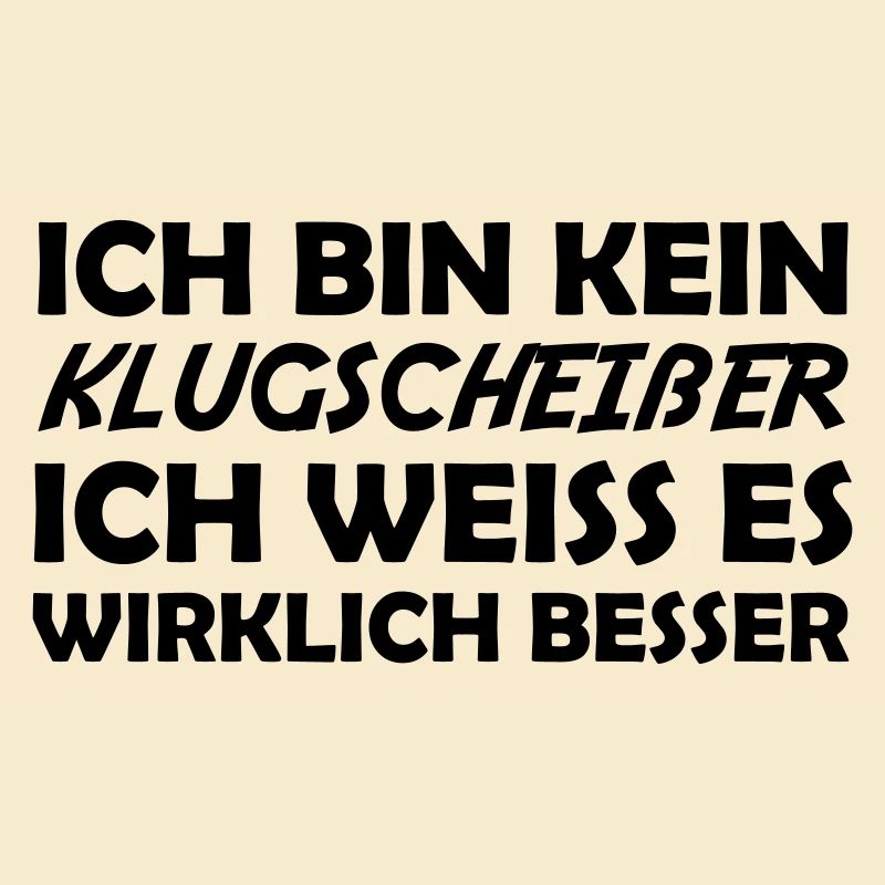 Bin kein klugscheißer