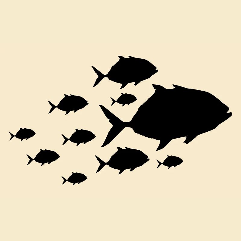 Silhouette de poisson piranha