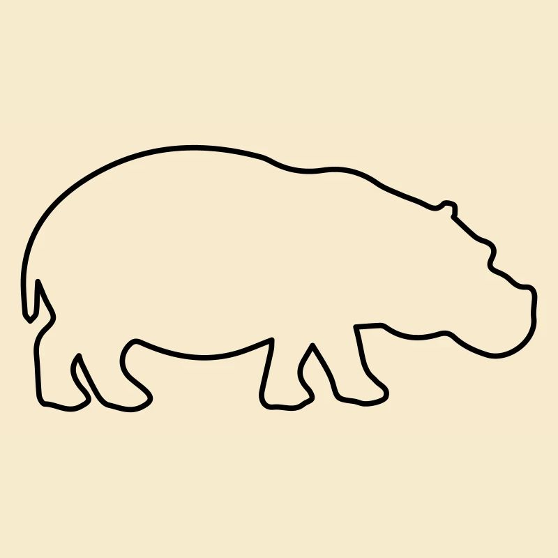 nilpferd silhouette