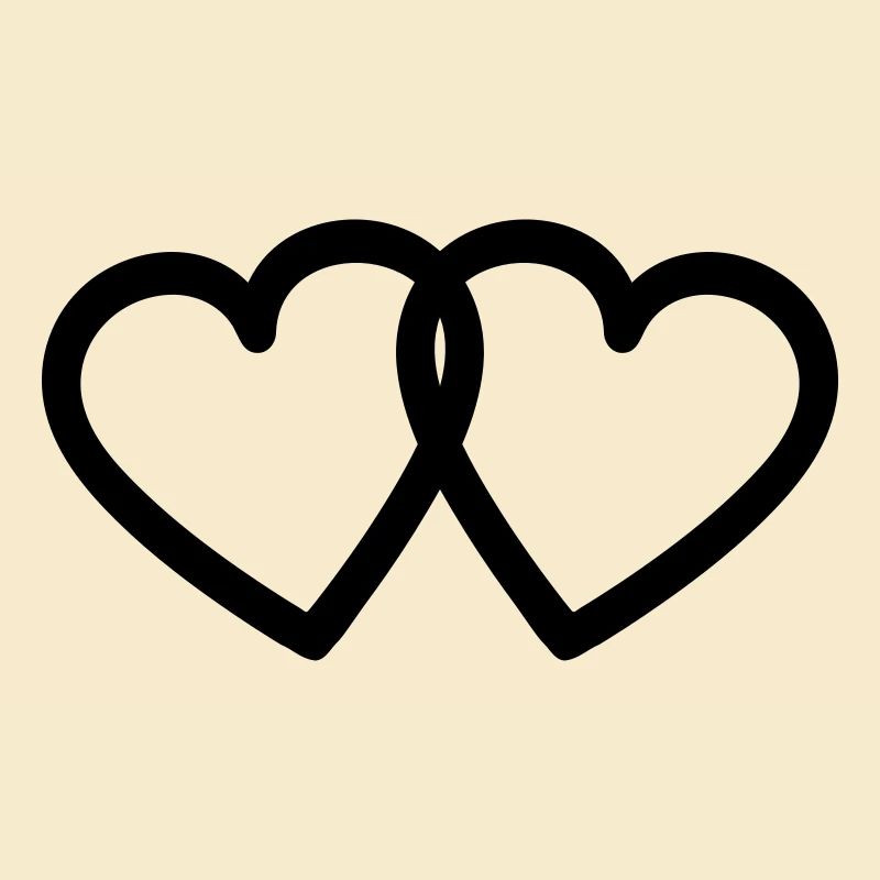 Verschlungene Herzen der Liebe