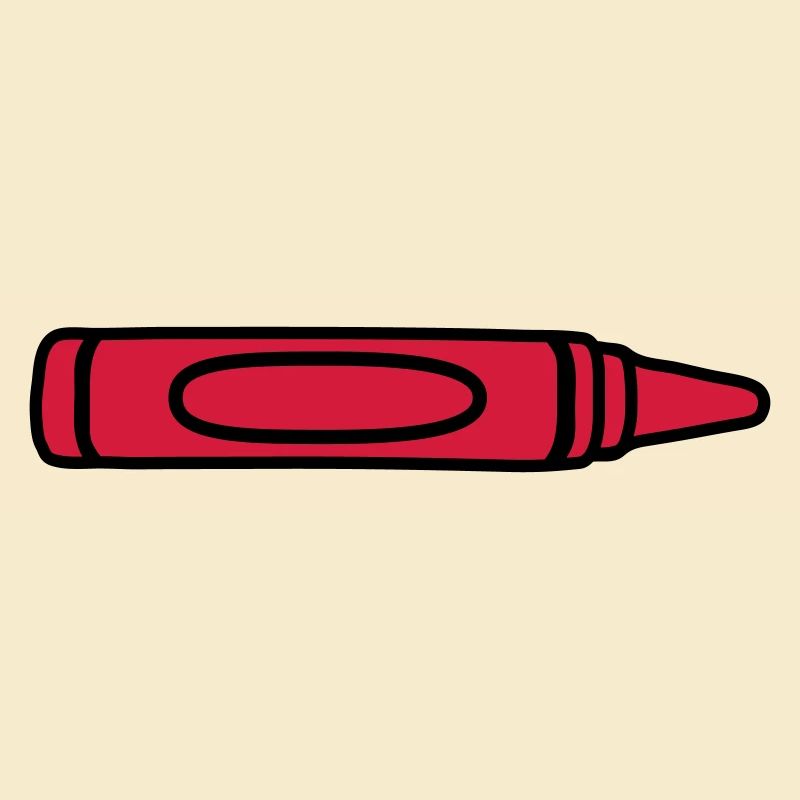 Crayon de cire rouge design cool