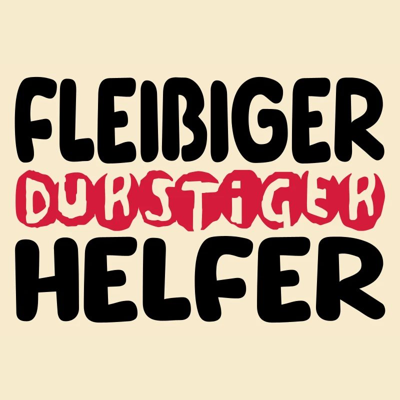 fleißiger durstiger helfer