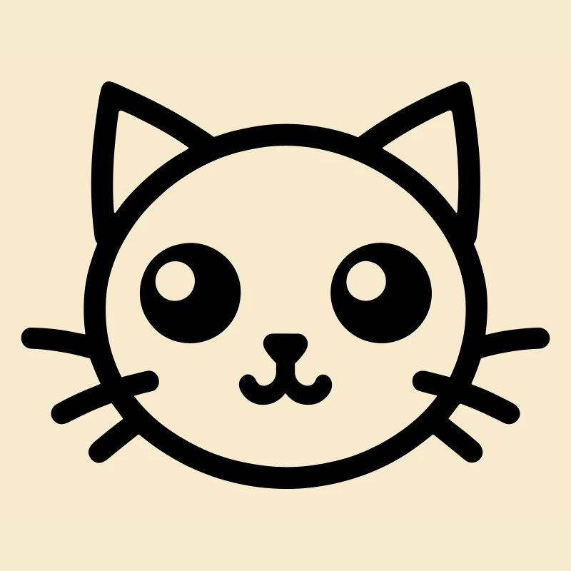 Tête de chat mignon Chat mignon