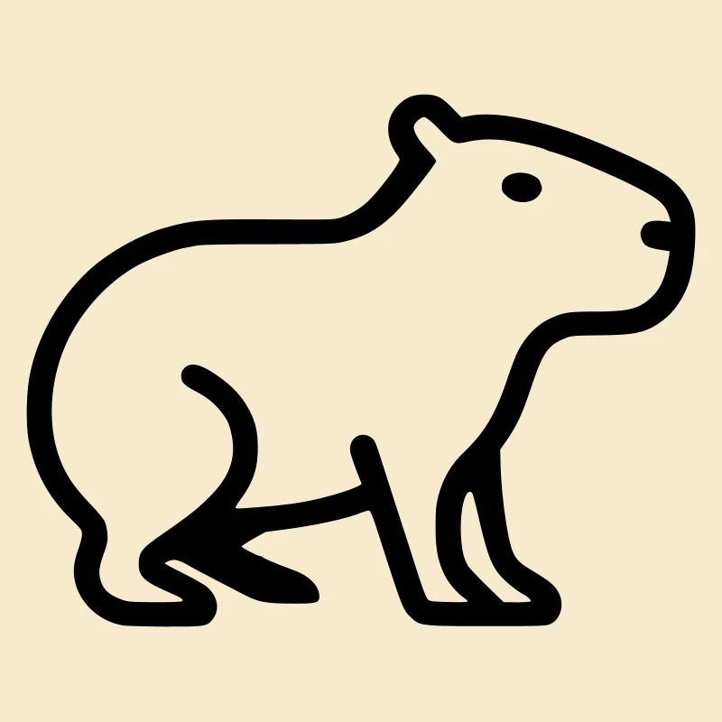 Capybara Minimalist Logo