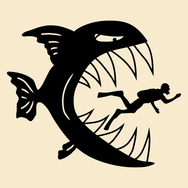 Monster Fish Eats Diver