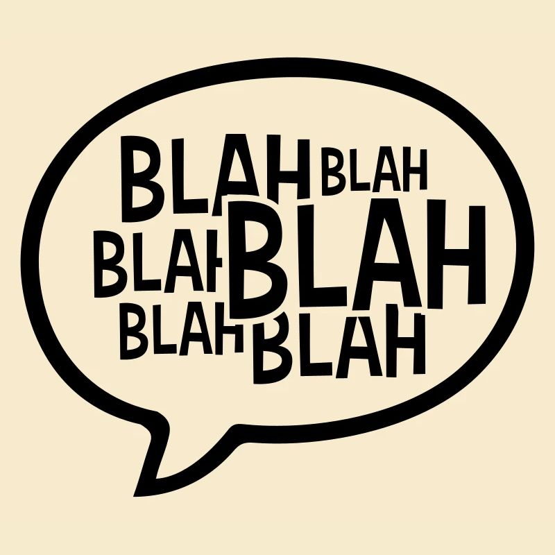 Bulle de dialogue comique bla