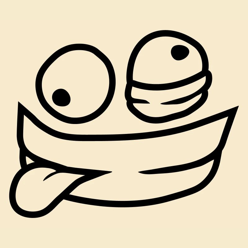 Comic Psychopath Gesicht