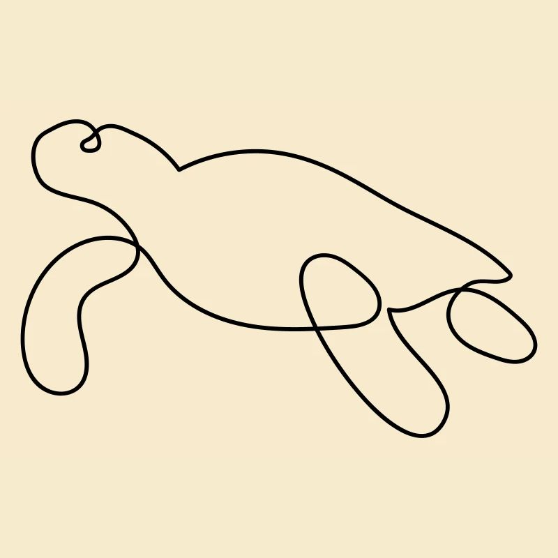 Style tortue à une ligne