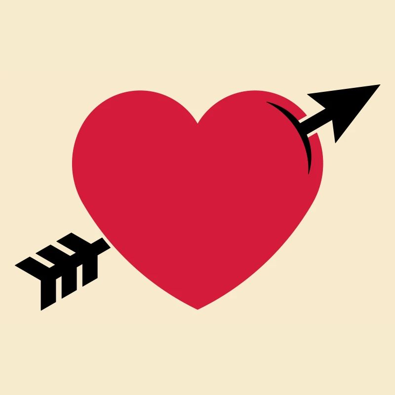 Coeur avec flèche d’amour (En amour / Saint Valentin 2C)