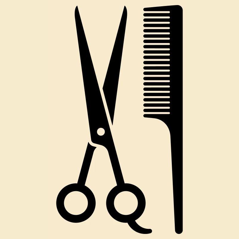 Haarschere und Kamm