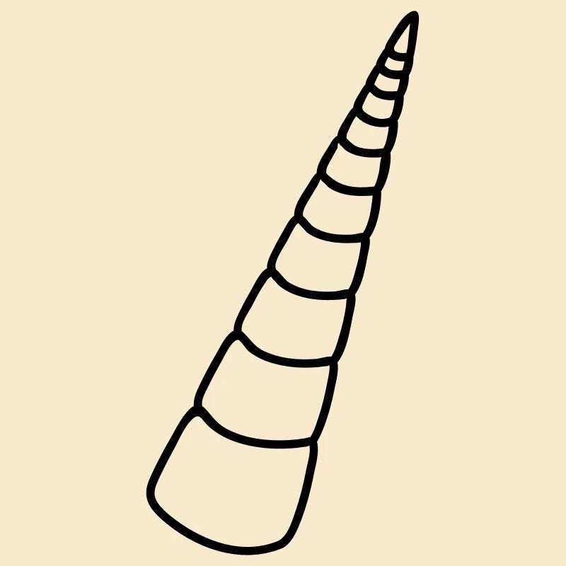 design horn gluecklich stehend einhorn pferd unico