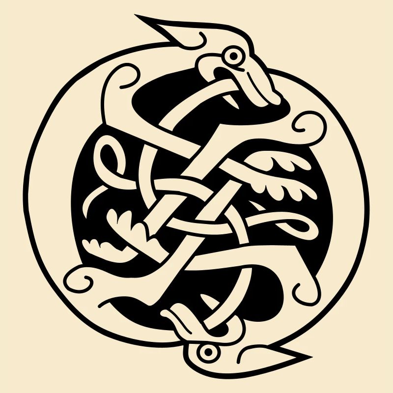 Irland T-Shirt Design Two Celtic Beasts