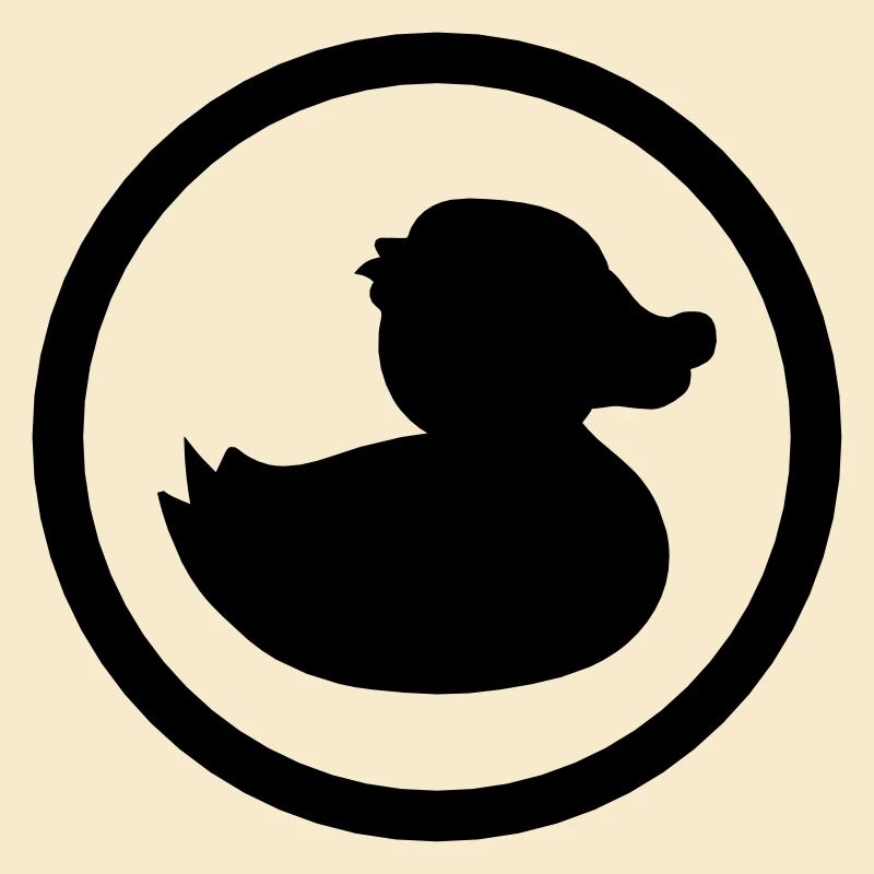 cercle logo rond en caoutchouc de canard grinçant logo badeente e
