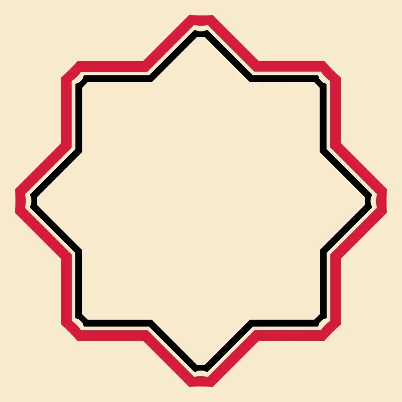 red star border frame text field write n