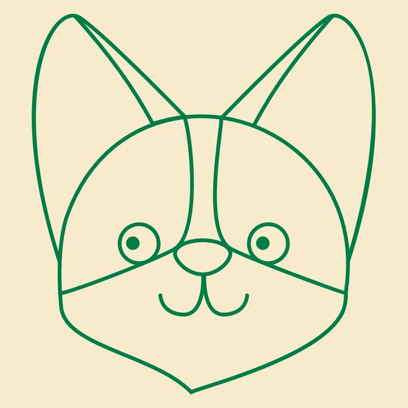 Super süßes Corgi-Gesicht