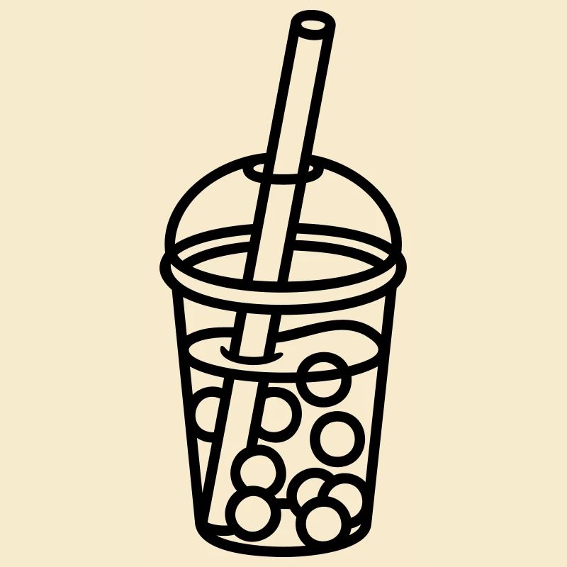 Comic Bubble Tea Design