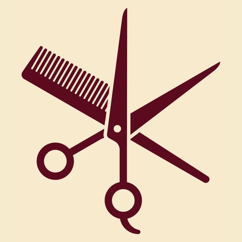 Ciseaux à cheveux et peigne. Coiffure