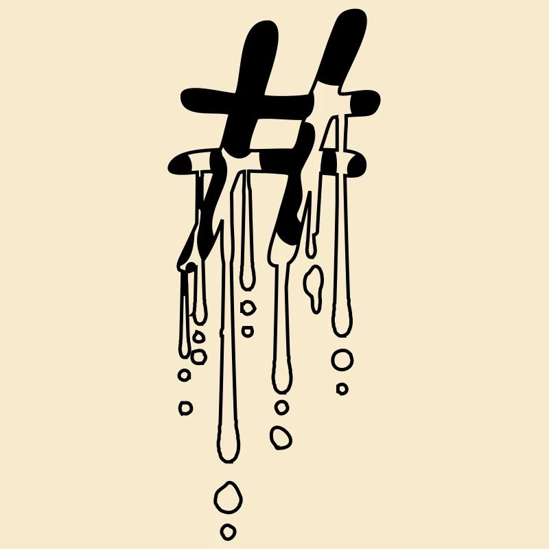 Sticky drop hashtag