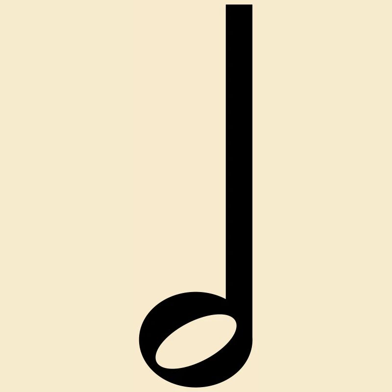 Halbe Note Musik Symbol