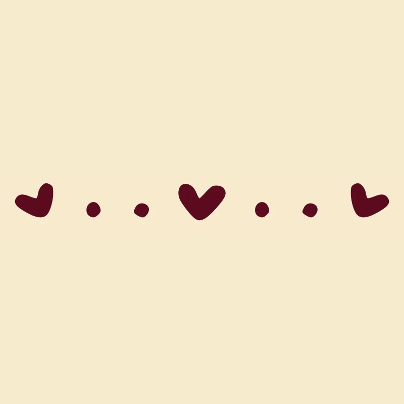 Hearts and dots line decoration
