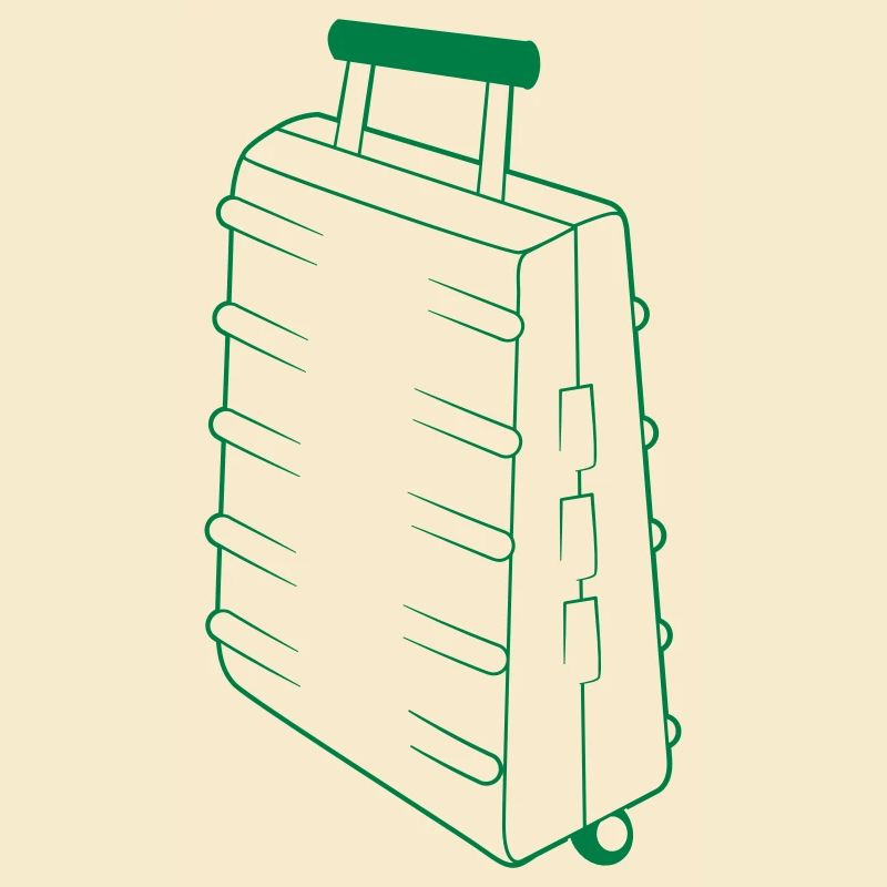 Strong tough standing upright suitcase