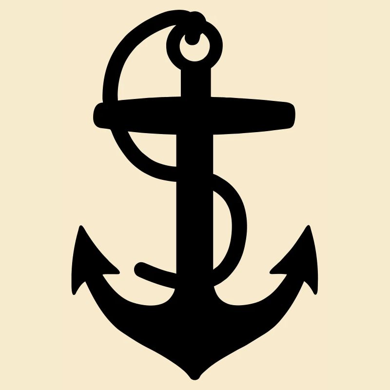 Anker für Boot oder Schiff mit Seilsegler