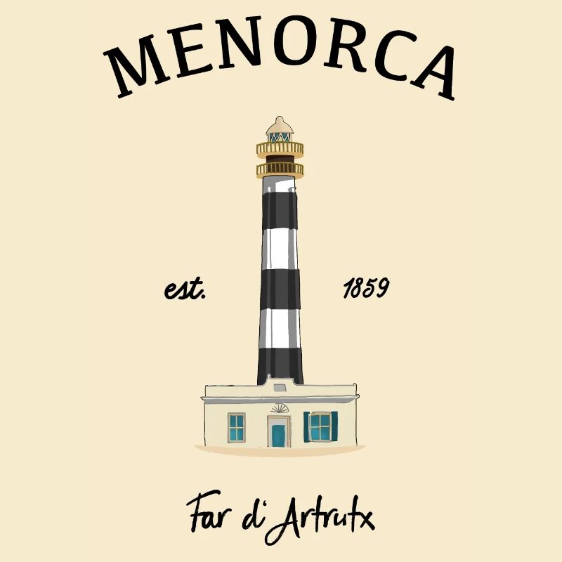 Menorca, Leuchtturm am Cap d‘Artrutx, Zeichnung