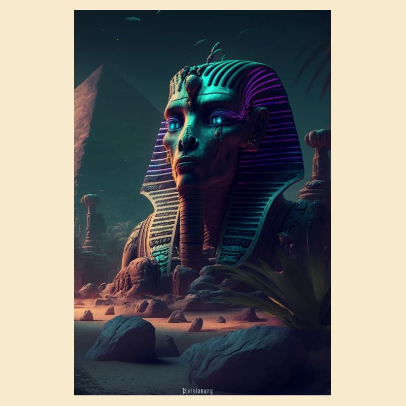 Sphinx d’un pharaon extraterrestre de l’Égypte ancienne