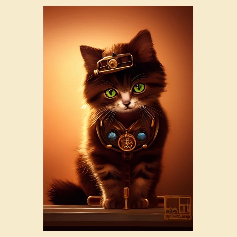 Chat Steampunk Style