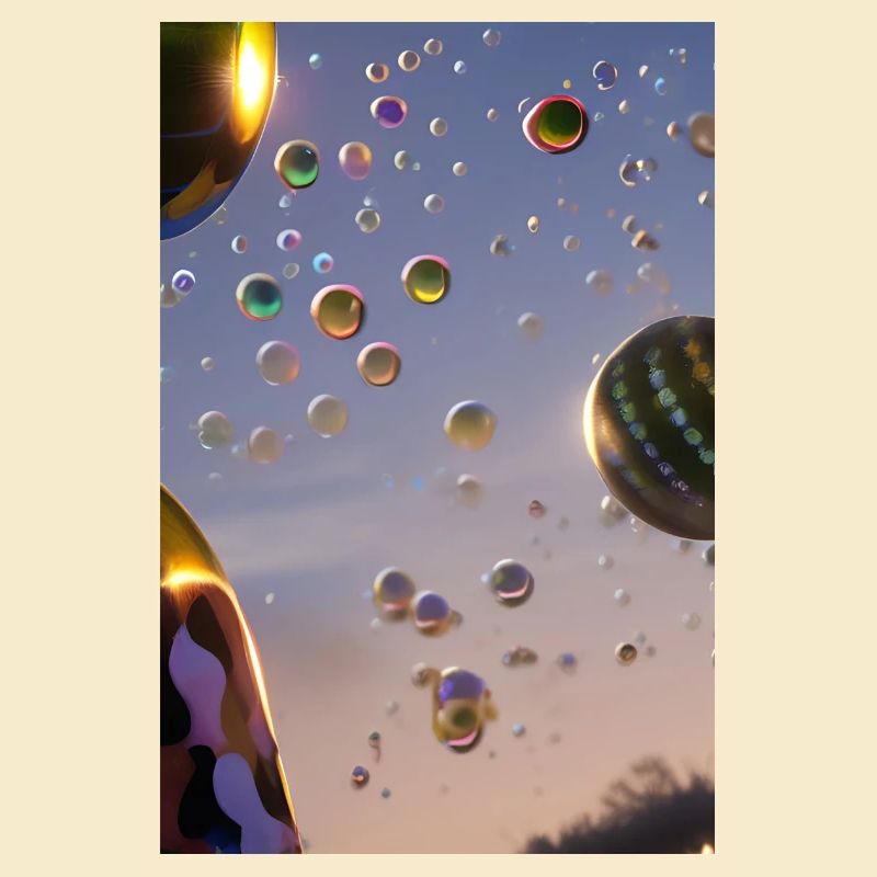 Bulle de savon colorée