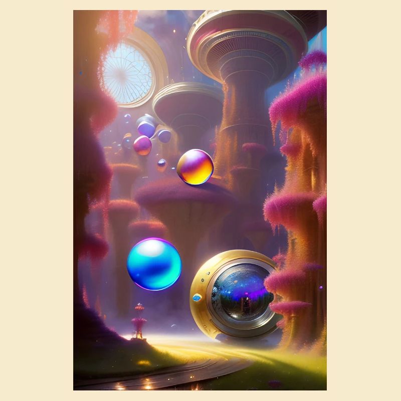 Colorful soap bubbles