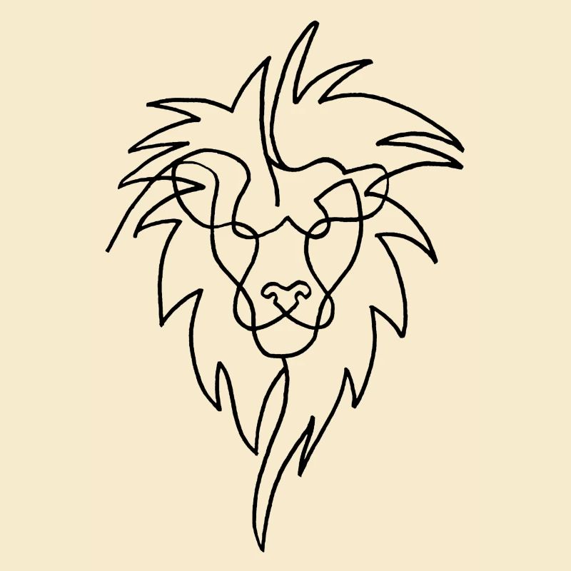 Esquisse du lion noir