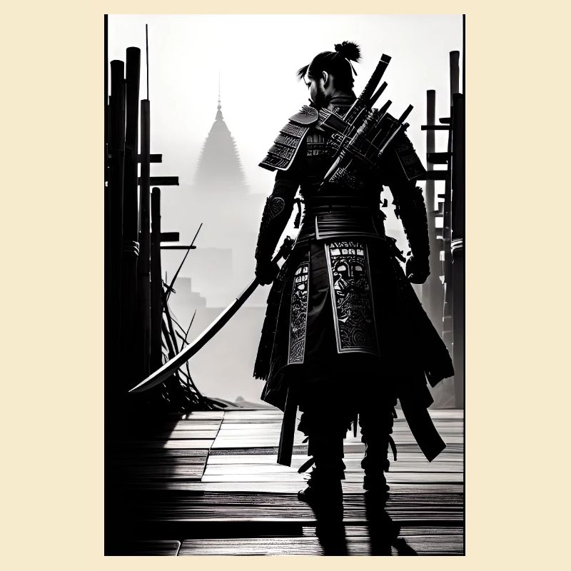 Samurai Black and White Design