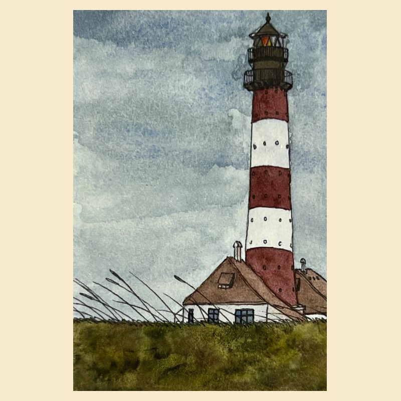 Lighthouse Westerheversand North Sea Coast Moin Coast