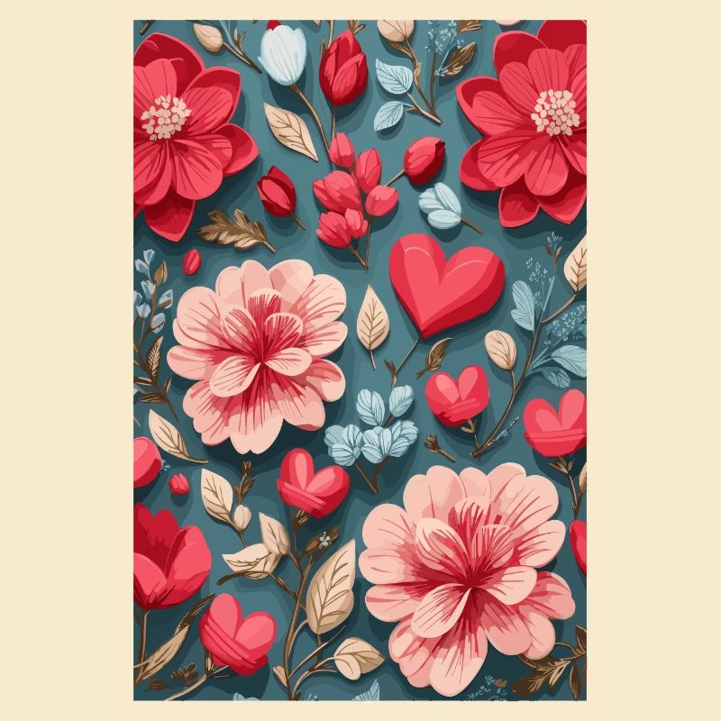 Roses with hearts