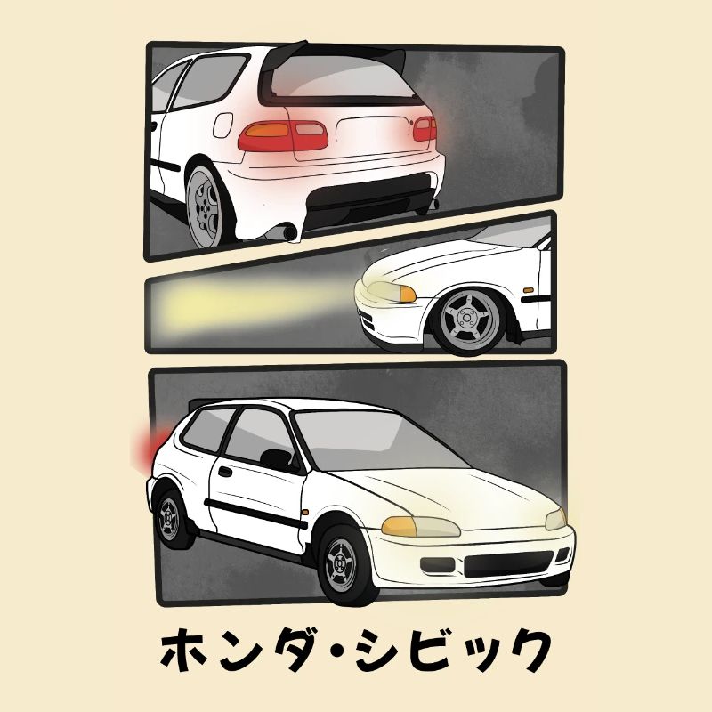ARCTIC WHITE CAR COMIC / HATCHBACK