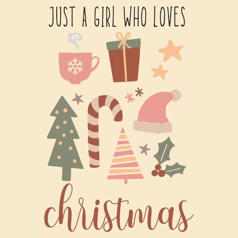 Boho Nur ein Mädchen, das Weihnachten liebt