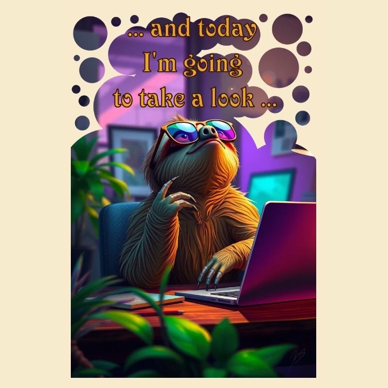 And today I risk a look sloth in the office
