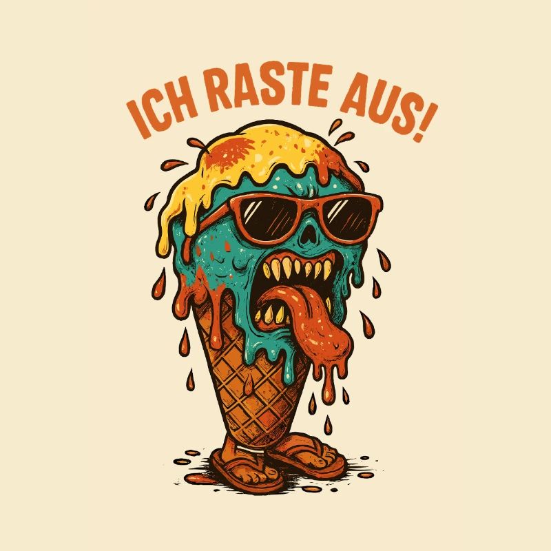 Schmelzendes Eisgesicht